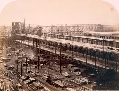 Construction, International Exhibition, 1862 by English Photographer